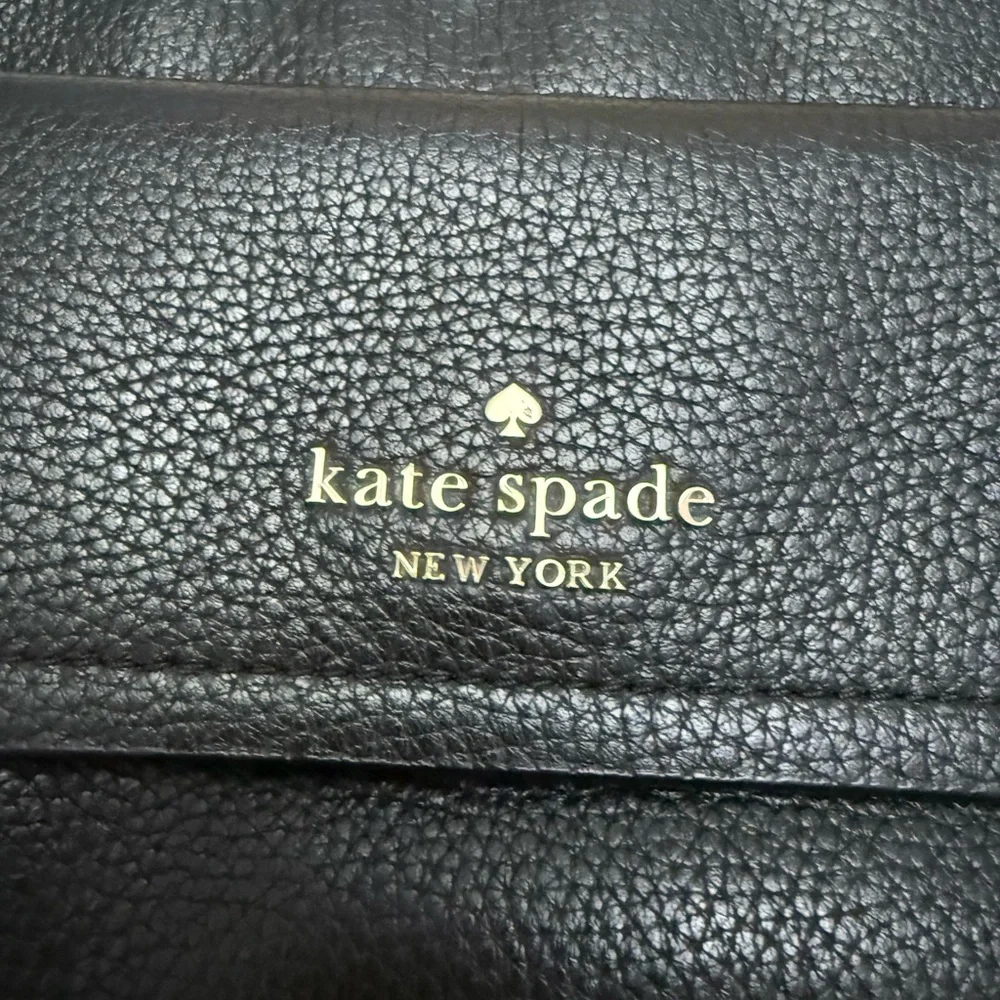 Kate Spade Black Crossbody Bag with Striped Strap - Picture 3 of 12